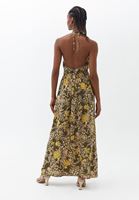 Bayan Çok Renkli Cut-Out Detaylı Uzun Elbise ( TENCEL™ )