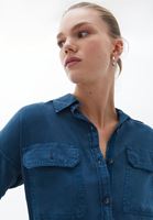 Bayan Mavi Loose-Fit Gömlek ( TENCEL™ )