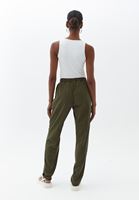 Bayan Yeşil Beli Lastikli Carrot-Fit Pantolon ( TENCEL™ )