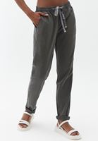 Bayan Gri Beli Lastikli Carrot-Fit Pantolon ( TENCEL™ )