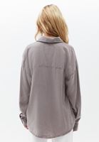 Bayan Bej Cepli Loose-Fit Gömlek ( TENCEL™ )