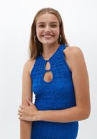 Cut-Out Detaylı Elbise ve Sandalet Kombini