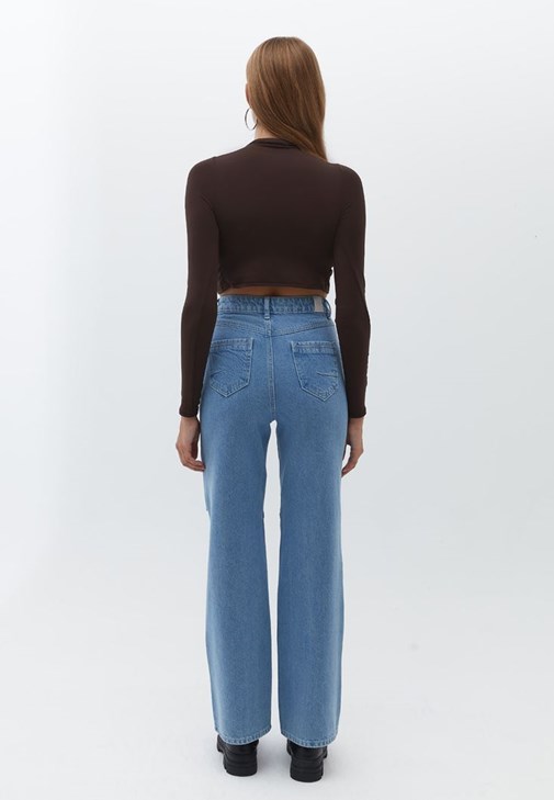 Straight-Fit Pantolon ve Bluz Kombini