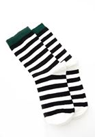 Bayan Yeşil Çizgili Çorap