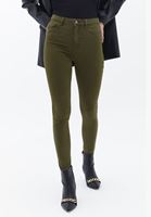 Bayan Yeşil Toparlayıcı Etkili Skinny Pantolon ( TENCEL™ )
