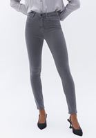 Women Dark Grey Skinny Pants with Push up Effect