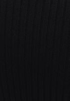 Bayan Siyah Polo Yaka Triko Kazak