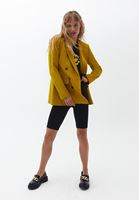 Blazer Ceket ve Biker Tayt Kombini