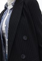 Bayan Çok Renkli Çizgili Boyfriend Blazer Ceket