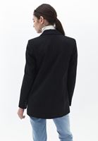 Bayan Çok Renkli Çizgili Boyfriend Blazer Ceket