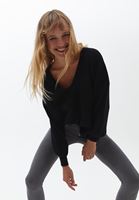 Bayan Siyah Balon Kollu Triko Kazak