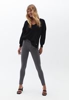 Bayan Siyah Balon Kollu Triko Kazak