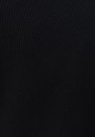 Bayan Siyah Balon Kollu Triko Kazak