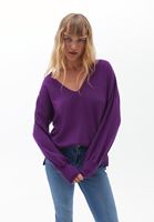 Bayan Mor Balon Kollu Triko Kazak