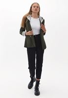Bayan Yeşil Kapüşonlu Blazer Ceket