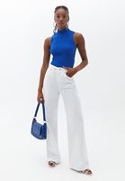 Bayan Mavi Yüksek Yaka Triko Atlet