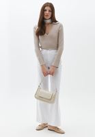 Bayan Bej Polo Yaka Triko Kazak