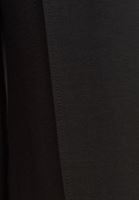 Bayan Siyah Yırtmaç Detaylı Wide-Leg Pantolon