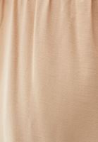 Bayan Bej Yırtmaç Detaylı Wide-Leg Pantolon
