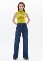 Bayan Sarı Cut-Out Detaylı Atlet