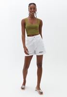 Bayan Yeşil Askılı Crop Atlet