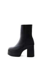 Bayan Siyah Vegan Deri Topuklu Bot