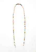 Bayan Çok Renkli Boncuk Detaylı Gözlük Zinciri