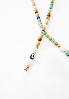 Bayan Çok Renkli Boncuk Detaylı Gözlük Zinciri