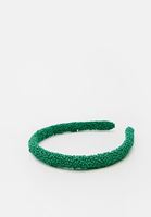 Bayan Yeşil Boncuk Detaylı Taç