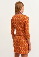 Bayan Çok Renkli Çıtçıt Detaylı Desenli Crop Hırka