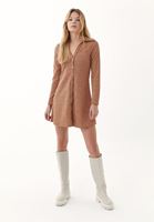 Bayan Çok Renkli Polo Yaka Mini Elbise