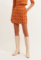 Bayan Çok Renkli Desenli Mini Etek