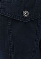 Bayan Lacivert Cep Detaylı Crop Ceket ( TENCEL™ )