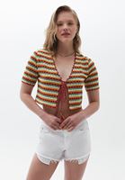 Crop Triko Bluz ve Şort Kombini