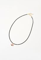 Bayan Siyah Göz Detaylı Boncuk Kolye