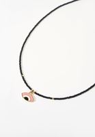 Bayan Siyah Göz Detaylı Boncuk Kolye