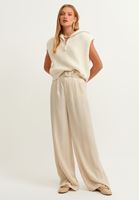 Bayan Krem Polo Yaka Triko Süveter