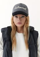 Bayan Çok Renkli Sloganlı Cap