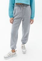 Bayan Gri Beli Lastikli Sweat Jogger Pantolon