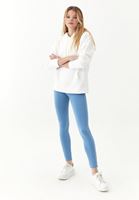 Bayan Krem Pamuklu Uzun Kollu Sweatshirt