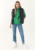 Bayan Yeşil Pamuklu Uzun Kollu Sweatshirt