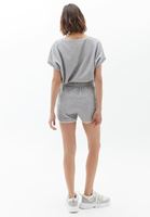 Bayan Gri Pamuklu Sweat Şort
