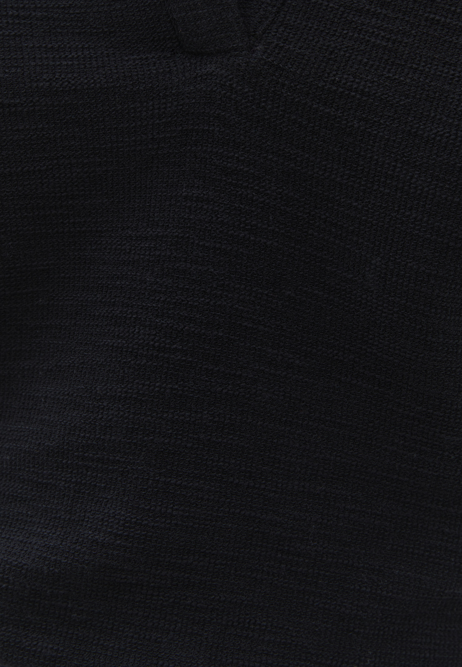 Siyah Polo Yaka Sweatshirt
