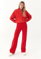 Bayan Kırmızı Bol Paça Sweat Pantolon