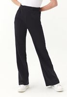 Bayan Siyah Bol Paça Sweat Pantolon