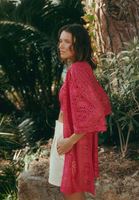Dantelli Kimono ve Şort Kombini