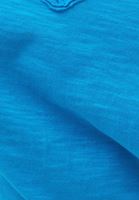 Bayan Mavi V Yaka Oversize Tişört