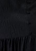 Bayan Siyah Jakarlı Midi Boy Etek