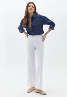 Bayan Mavi Cepli Denim Gömlek ( TENCEL™ )