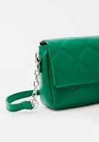 Bayan Yeşil Kapitone Dokulu Askılı Çanta